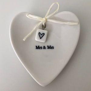 Mr and Mrs Ring Tray | White